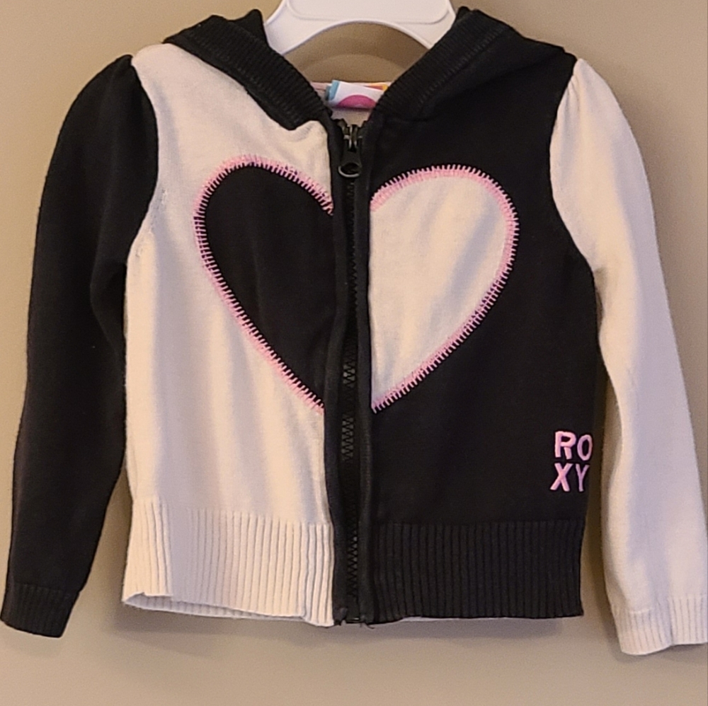 Roxy zipper hooded sweater